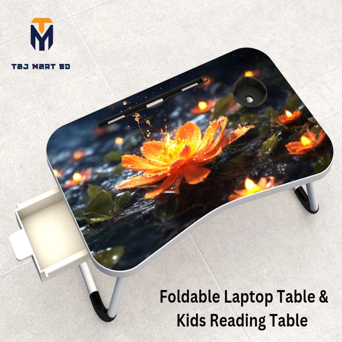 Foldable Laptop Table And Kids Reading Table 53 With Drawer