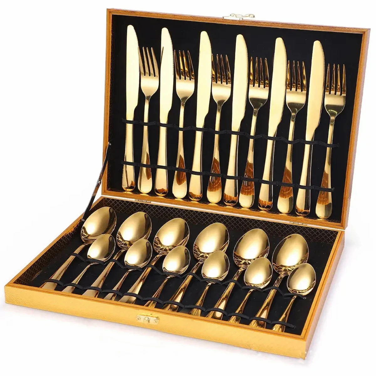 CUTLERY GOLD-PLATED 24-PIECE SET