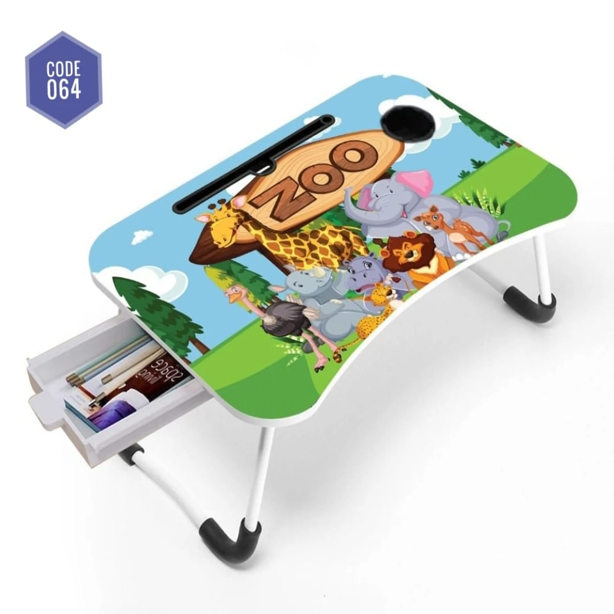 Foldable Laptop Table And Kids Reading Table With Drawer