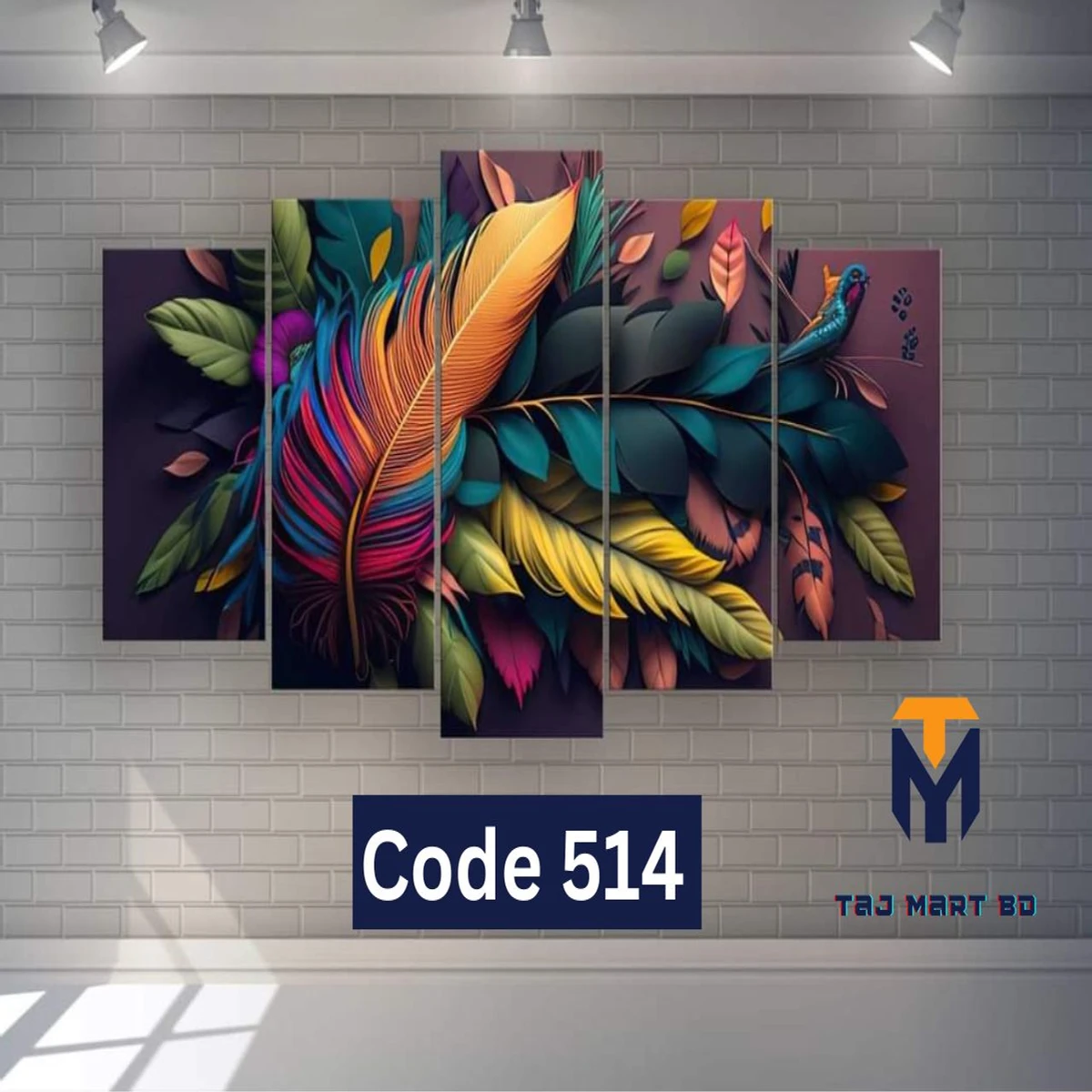 5Pcs In 1 Set Wall Canvas Art Ready Wall Canvas Code 514