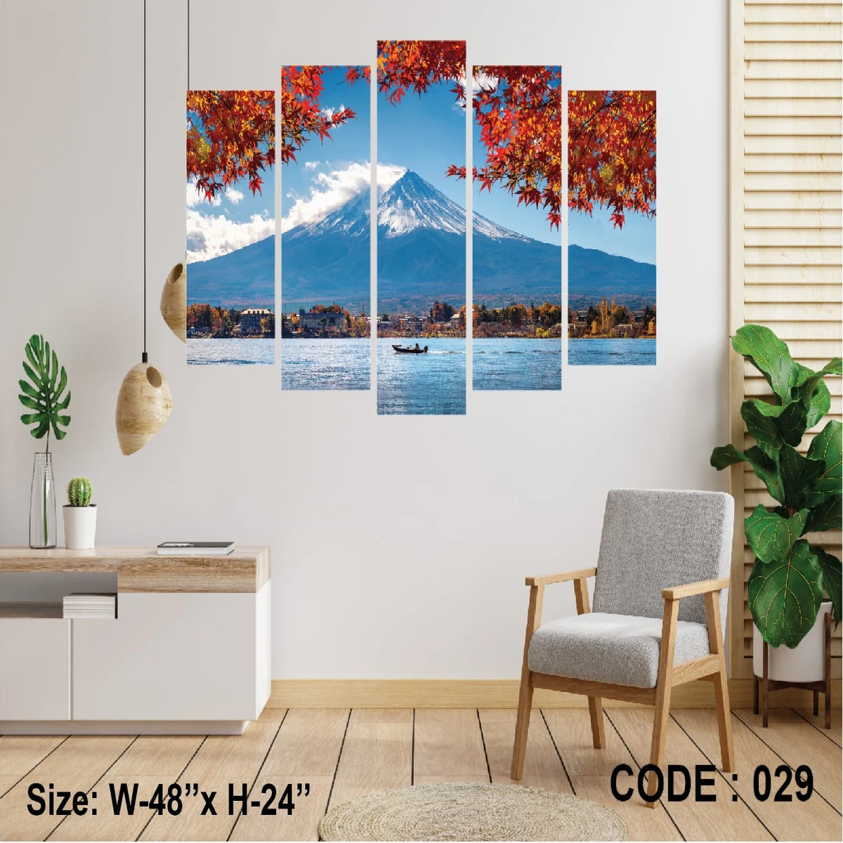 5Pcs In 1 Set Wall Canvas Art Ready Wall Canvas Code 29