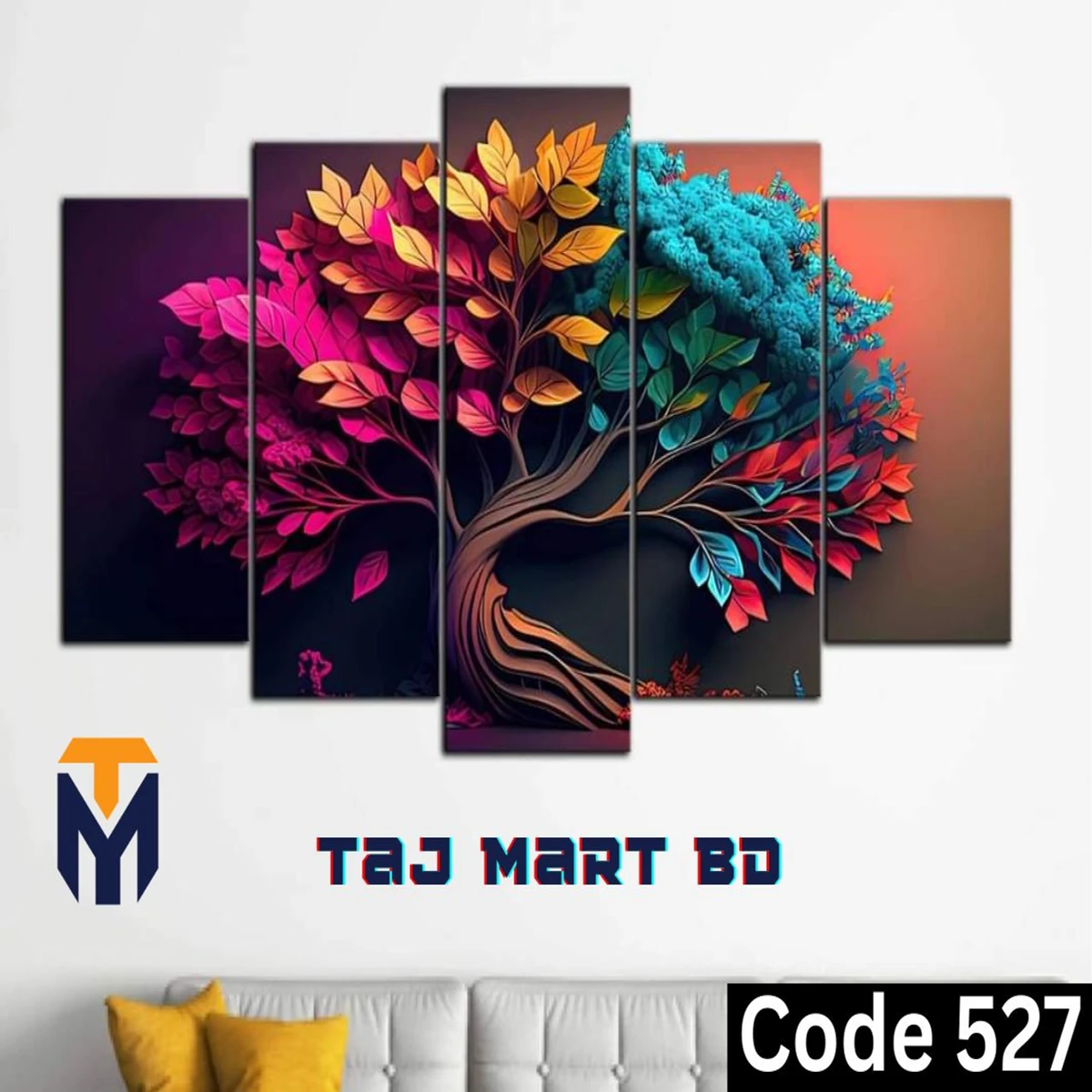 5Pcs In 1 Set Wall Canvas Art Ready Wall Canvas Code 527