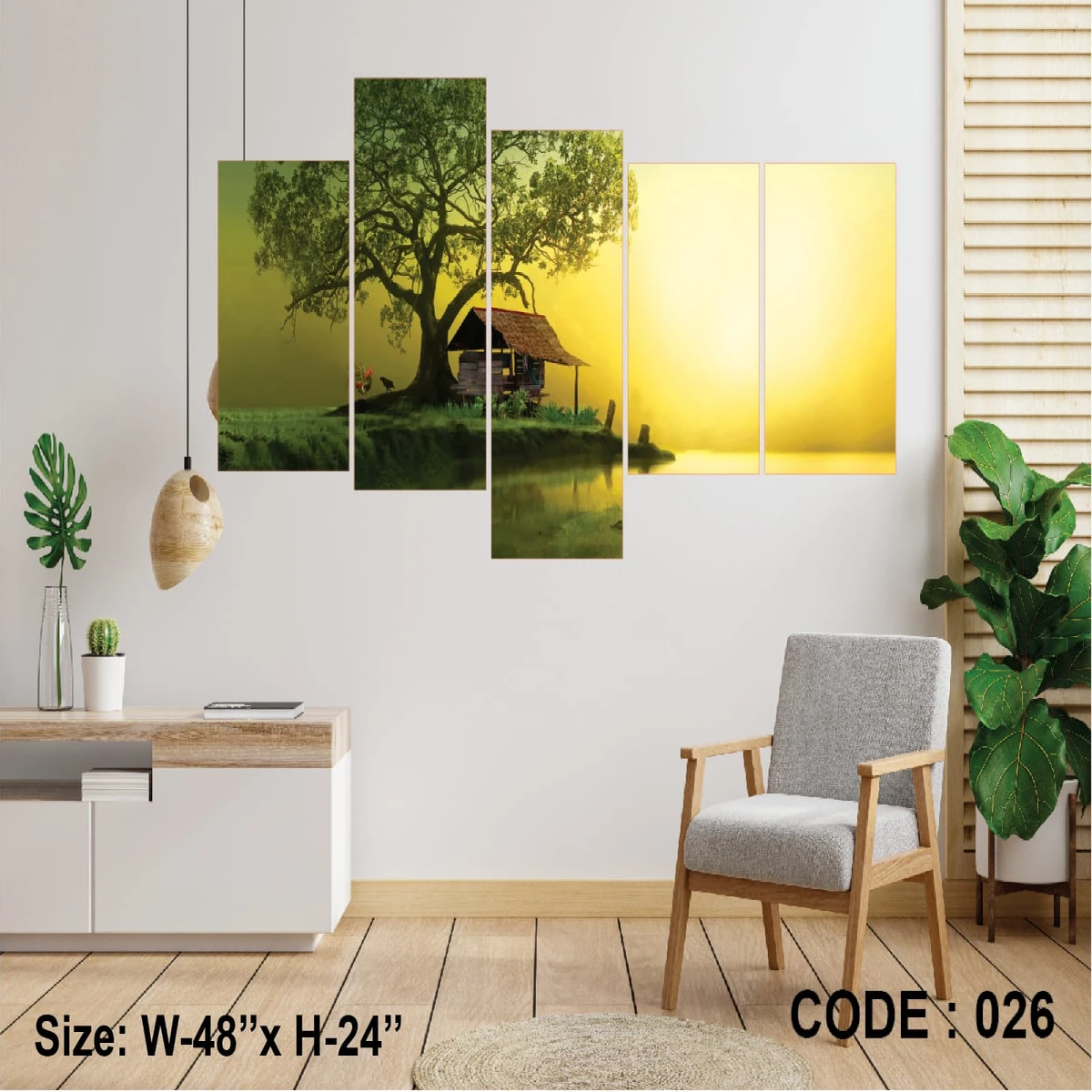 5Pcs In 1 Set Wall Canvas Art Ready Wall Canvas Code 26