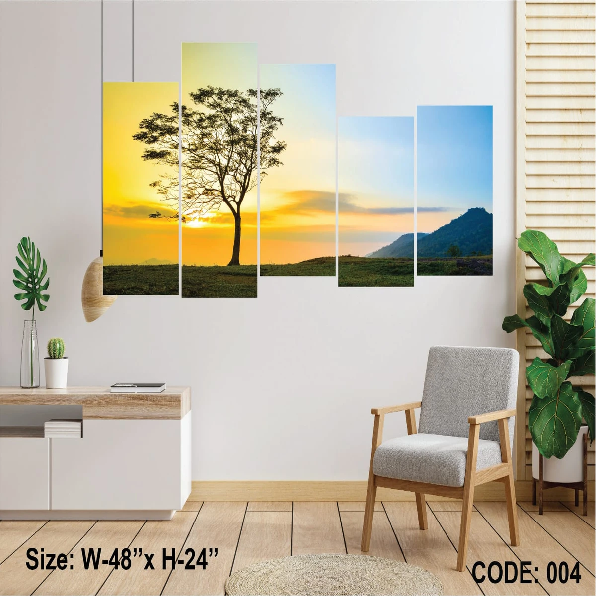 5Pcs In 1 Set Wall Canvas Art Ready Wall Canvas Code 04