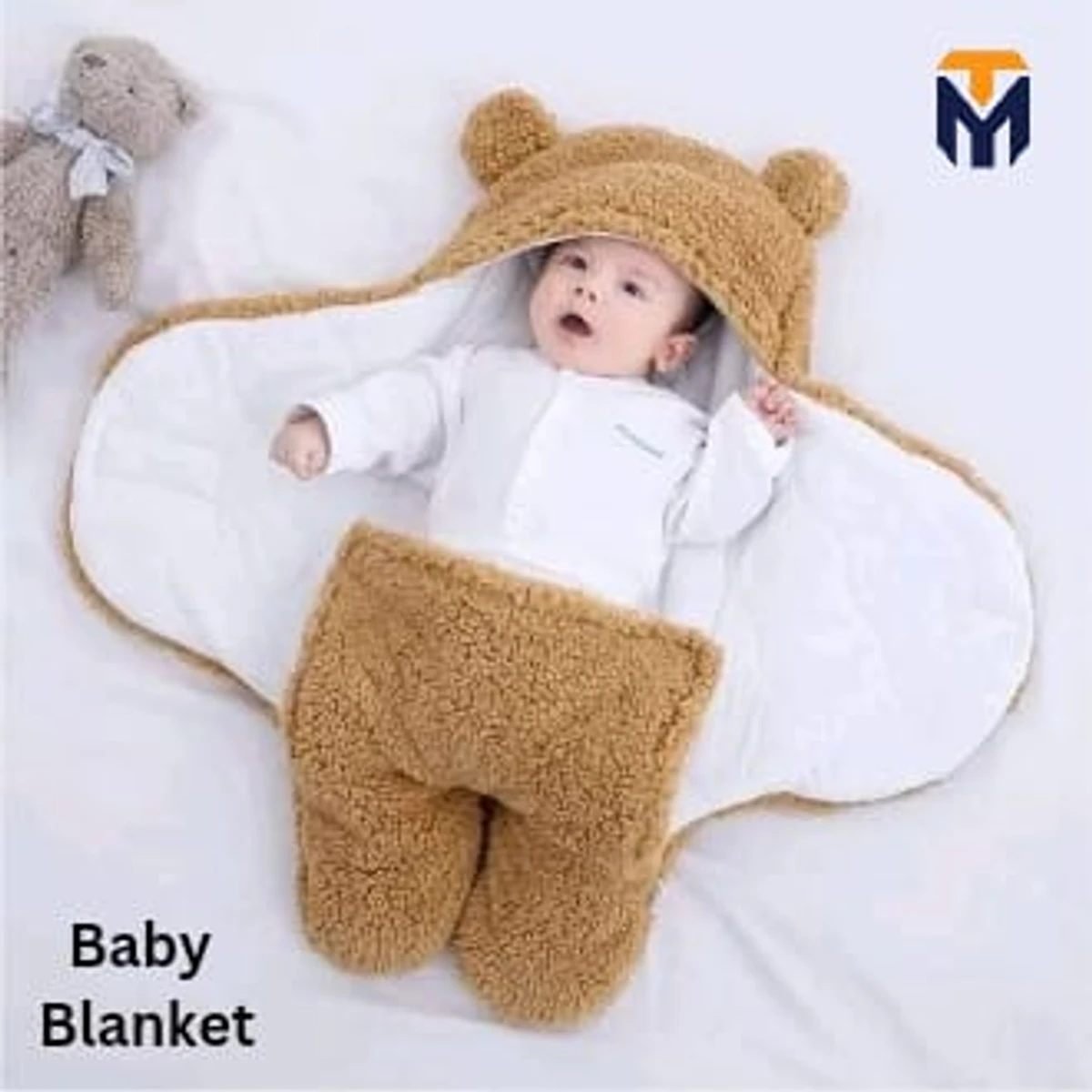 Cute Baby Sleeping Blanket Bag Brown