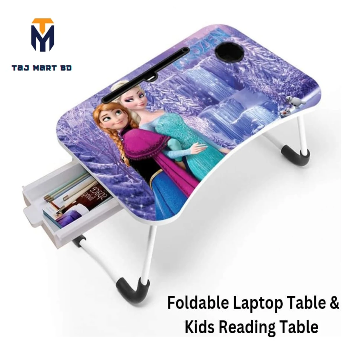 Foldable Laptop Table And Kids Reading Table 08  With Drawer