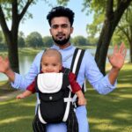 Comfortable Premium Stylish Baby Carrier Bag Black White