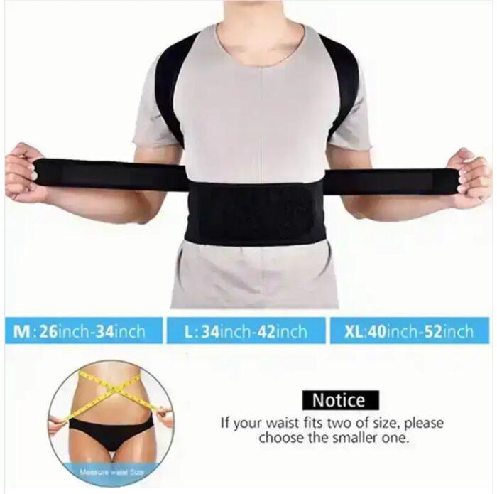 Back Brace Spine Support Belt Black 2