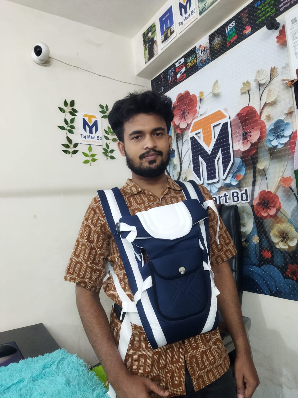 Comfortable Premium Stylish Baby Carrier Bag Navy Blue & White